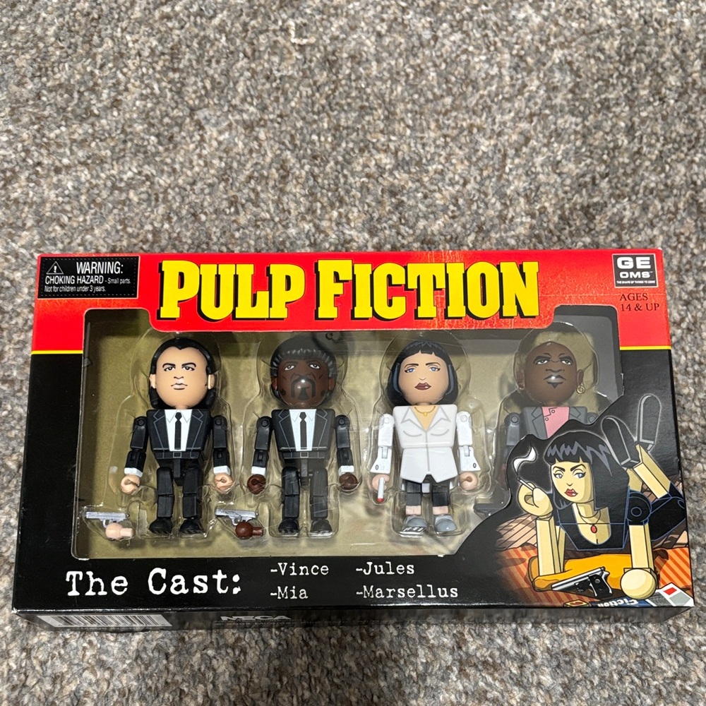 Pulp Fiction Action Figure Set by QMX - Black, White, Brown